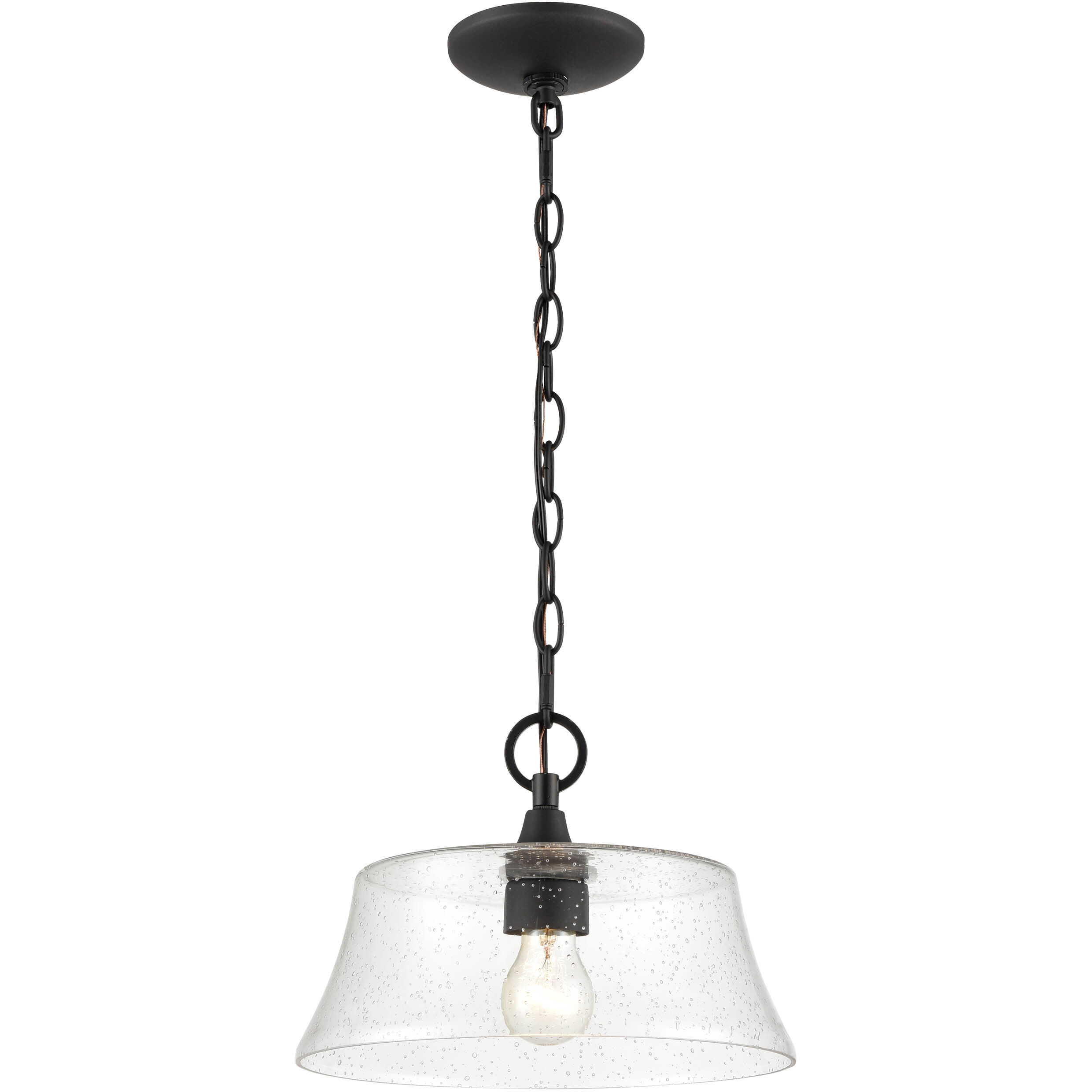 Caily 1 Light 11.75 inch Matte Black Pendant Ceiling Light